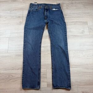 Levi’s 501 Original Classic Fit Jeans Mens 32x34 Dark Stonewash Button Fly